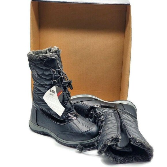 Totes End Game Zip Up Black‎ Womens Boots Size 6 - Picture 1 of 8